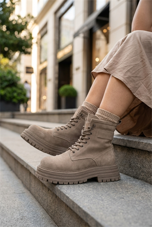 Lufian Ember Deve Tüyü Kadın Bot -122230021