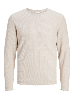 Jack & Jones JJECOOPER KNIT Koyu Krem Bej Erkek Sweat Kazak 12258407