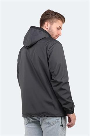 Slazenger OFANS Yağmurluk Rüzgarlık Erkek Mont Koyu Gri