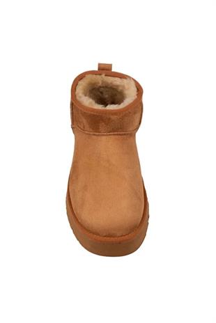 FeelUp Süet İçi Kürklü Kısa Kalın Taban Taba Kadın Günlük Bot