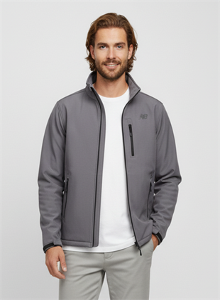 New Balance MNJ3301 ANT SoftShell Jacket Erkek Mont Antrasit