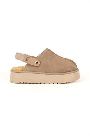 Roy Jones Hobart Kadın İçi Kürklü Bej Yüksek Taban Günlük Terlik 9000-104