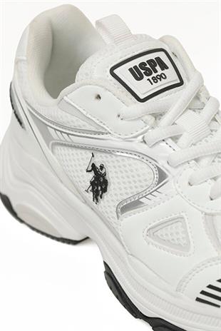U.S. Polo Assn. Merida Beyaz Kadın Sneaker Spor Ayakkabı