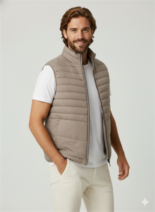 Jack & Jones JJESTATE PACKABLE Erkek Gri Yelek 12256987