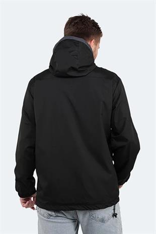 Slazenger OFANS Yağmurluk Rüzgarlık Erkek Mont Siyah