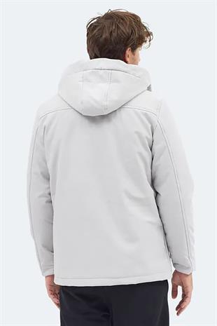 Slazenger GLEAM Erkek Kapüşonlu Taş Gri Mont & Kaban