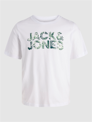 Jack & Jones JJEJEFF Logolu Erkek Beyaz Tişört 12288536