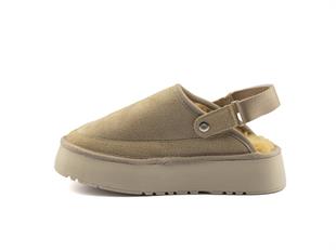 Roy Jones Kadın İçi Kürklü Bej Yüksek Taban Günlük Sandalet 9000-102