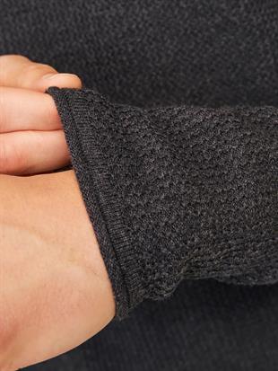 Jack & Jones JJECOOPER KNIT Koyu Gri Melanj Erkek Sweat Kazak 12258407