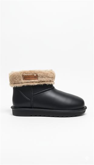 Pierre Cardin Kadın Kürklü Siyah Günlük Yağmur Bot 55314