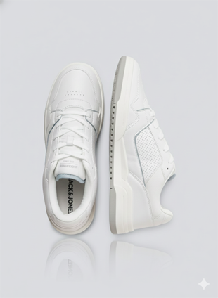 Jack & Jones JFWLONDON PU Erkek Beyaz Sneaker Spor Ayakkabı 12254003