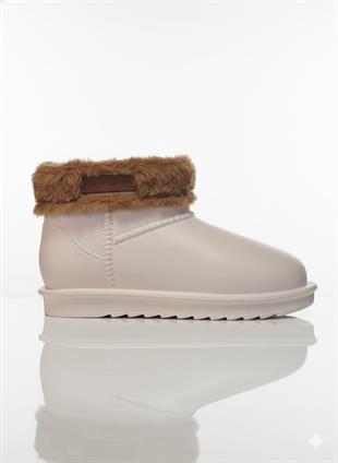 Pierre Cardin Kadın Kürklü Bej Günlük Yağmur Bot 55314