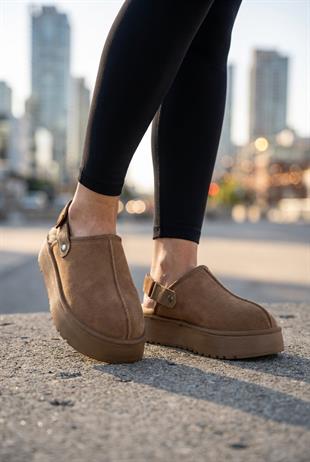 Roy Jones Hobart Kadın İçi Kürklü Vizon Yüksek Taban Günlük Terlik 9000-104