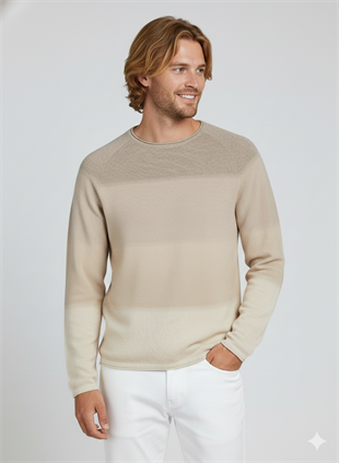 Jack & Jones JJEHILL KNIT Bej Erkek Sweat Kazak 12157321