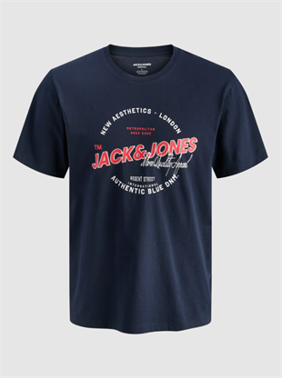 Jack & Jones JJELOGO Erkek Koyu Lacivert Tişört 12288016
