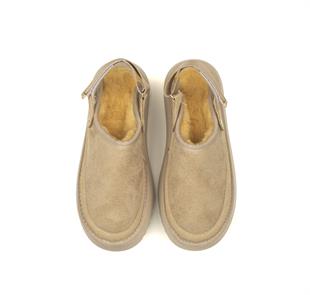 Roy Jones Kadın İçi Kürklü Bej Yüksek Taban Günlük Sandalet 9000-102