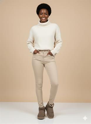 Pierre Cardin Baskılı Kadın Kısa İçi Peluş Süet Vizon Yüksek Taban Günlük Bot 55395