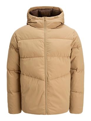 Jack & Jones JJEGLOBAL Puffer Jacket Erkek Şişme Mont Bej 12283517