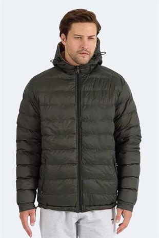 Slazenger BRELIS Erkek Çift Taraflı Bej Haki Mont & Kaban