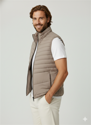 Jack & Jones JJESTATE PACKABLE Erkek Gri Yelek 12256987