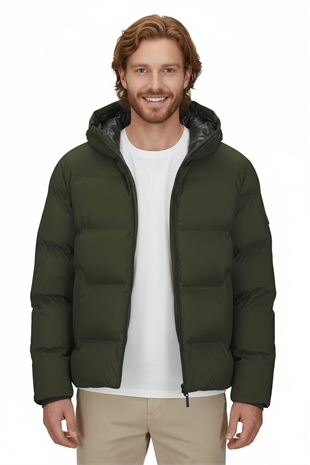 Jack & Jones JJKAITO PUFFER JACKET BF Erkek Mont Haki 12282300