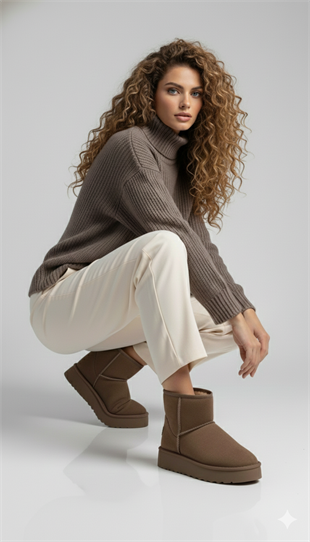 Pierre Cardin Kadın İçi Peluş Süet Vizon Yüksek Taban Günlük Bot 52710