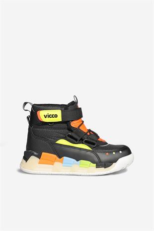 Vicco 946.F24K.426-02 Lesi Cırtlı Siyah Erkek Çocuk Bot