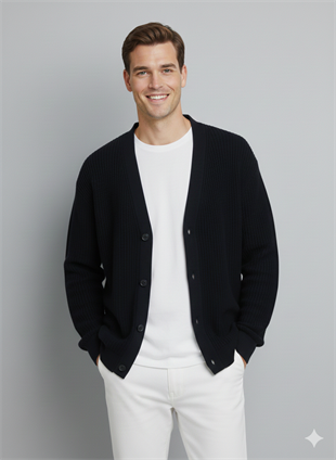 Jack & Jones JJCONNOR Knit Cardigan Koyu Lacivert Renk Hırka 12278960