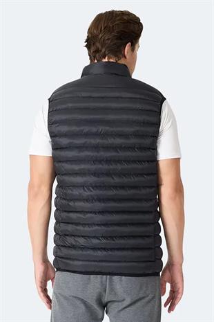 Slazenger HELIX Erkek Fermuar Cepli Siyah Yelek