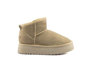 Roy Jones Melbourne Kadın İçi Kürklü Bej Yüksek Taban Günlük Bot 9000-101