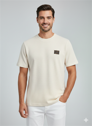 Jack & Jones JJDAYTONA Erkek Kırık Beyaz Tişört 12294714