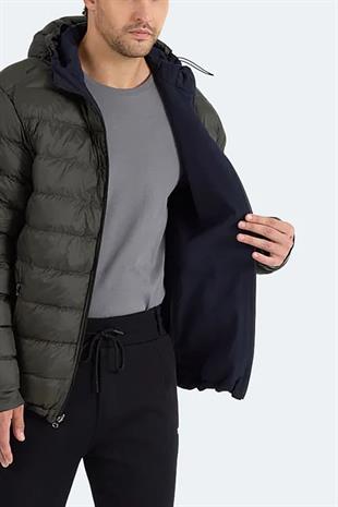 Slazenger BRELIS Erkek Çift Taraflı Lacivert Haki Mont & Kaban