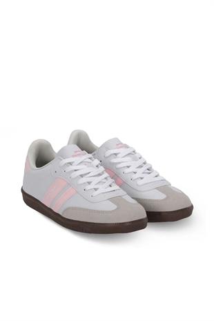 Slazenger INDIA Kadın Beyaz Pembe Sneaker Günlük Spor Ayakkabı