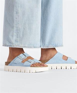 Birkenstock Arizona Chunky VL Mineral Mavi Çift Tokalı Kadın Terlik 1026883 v
