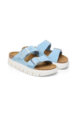 Birkenstock Arizona Chunky VL Mineral Mavi Çift Tokalı Kadın Terlik 1026883 v