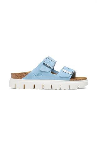 Birkenstock Arizona Chunky VL Mineral Mavi Çift Tokalı Kadın Terlik 1026883 v
