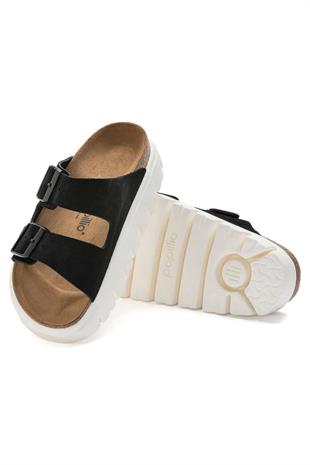 Birkenstock Arizona Chunky VL Siyah Çift Tokalı Kadın Terlik 1023717 v