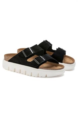 Birkenstock Arizona Chunky VL Siyah Çift Tokalı Kadın Terlik 1023717 v
