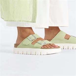 Birkenstock Arizona Chunky VL Soluk Yeşil Çift Tokalı Kadın Terlik 1026888 v