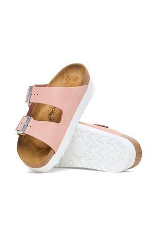 Birkenstock Arizona Platform Flex Nu Pembe Çift Tokalı Kadın Terlik 1026894-v