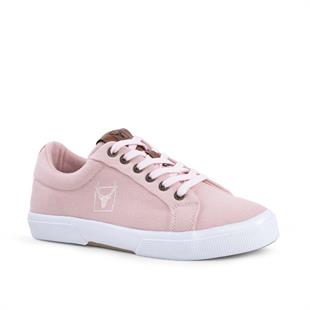 BUCKHEAD 4213 Mayer Pudra Pembe Yazlık Keten Comfort Kadın Sneaker Spor Ayakkabı