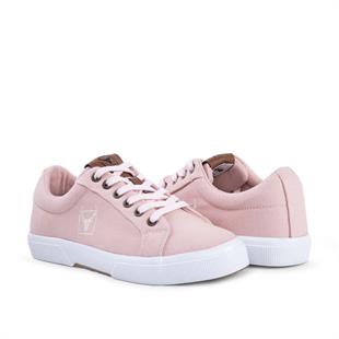 BUCKHEAD 4213 Mayer Pudra Pembe Yazlık Keten Comfort Kadın Sneaker Spor Ayakkabı