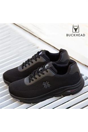 BUCKHEAD 4321 Timar Siyah Unisex Comfort Sneaker Spor Ayakkabı