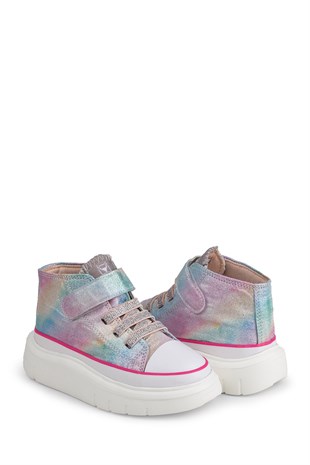 BUCKHEAD 4490 Axel Rainbow Glitter Çocuk Spor Ayakkabı Buck4490-BH239