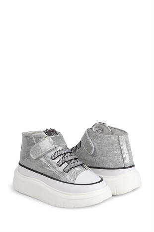 BUCKHEAD 4490 Axel Shiny Grey Çocuk Spor Ayakkabı Buck4490-BH233