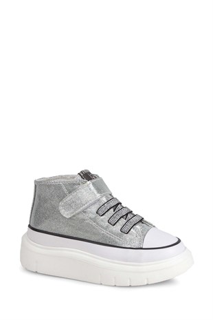 BUCKHEAD 4490 Axel Shiny Grey Çocuk Spor Ayakkabı Buck4490-BH233