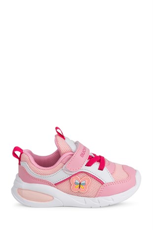 BUCKHEAD Denter Cırtlı Beyaz-Pembe Kız Çocuk Günlük Spor Ayakkabı Buck3082-BH023