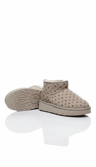 Pierre Cardin Baskılı Kadın Kısa İçi Peluş Bej Yüksek Taban Günlük Bot 55395