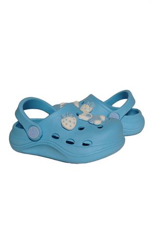 Cross Anatomik Ayıcık Figür Mavi Eva Plaj Deniz Günlük Çocuk Terlik 303