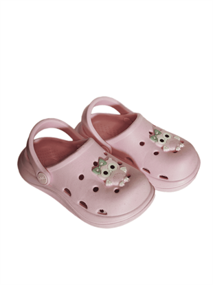 Cross Anatomik Baykuş Figür Pembe Eva Plaj Deniz Günlük Çocuk Terlik 303